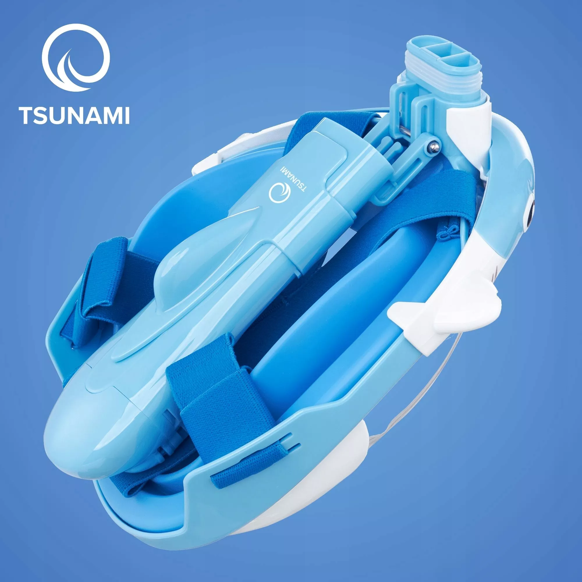 Maska do nurkowania dziecięca, pełnotwarzowa, z rurką Tsunami KIDS-SHARK
