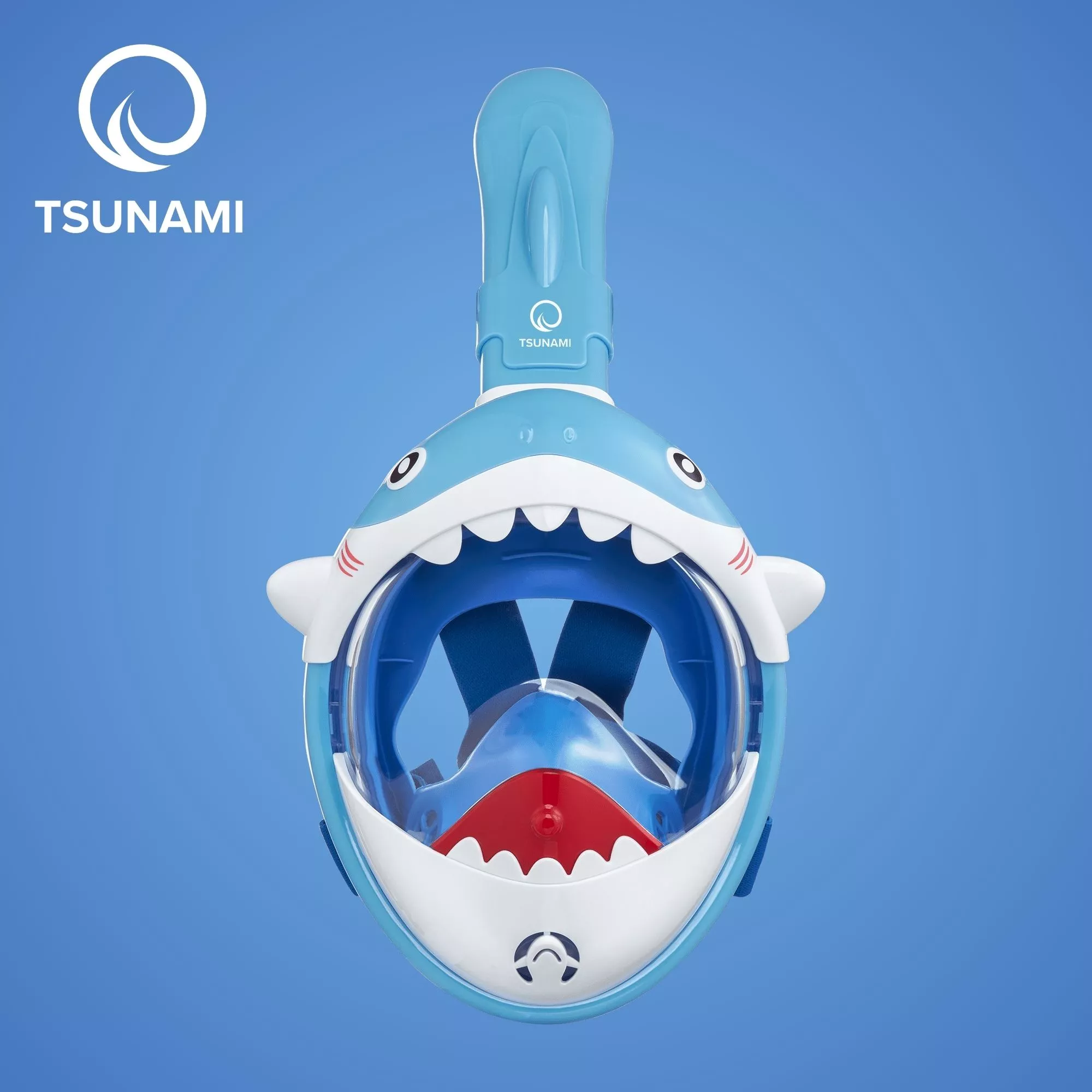 Maska do nurkowania dziecięca, pełnotwarzowa, z rurką Tsunami KIDS-SHARK
