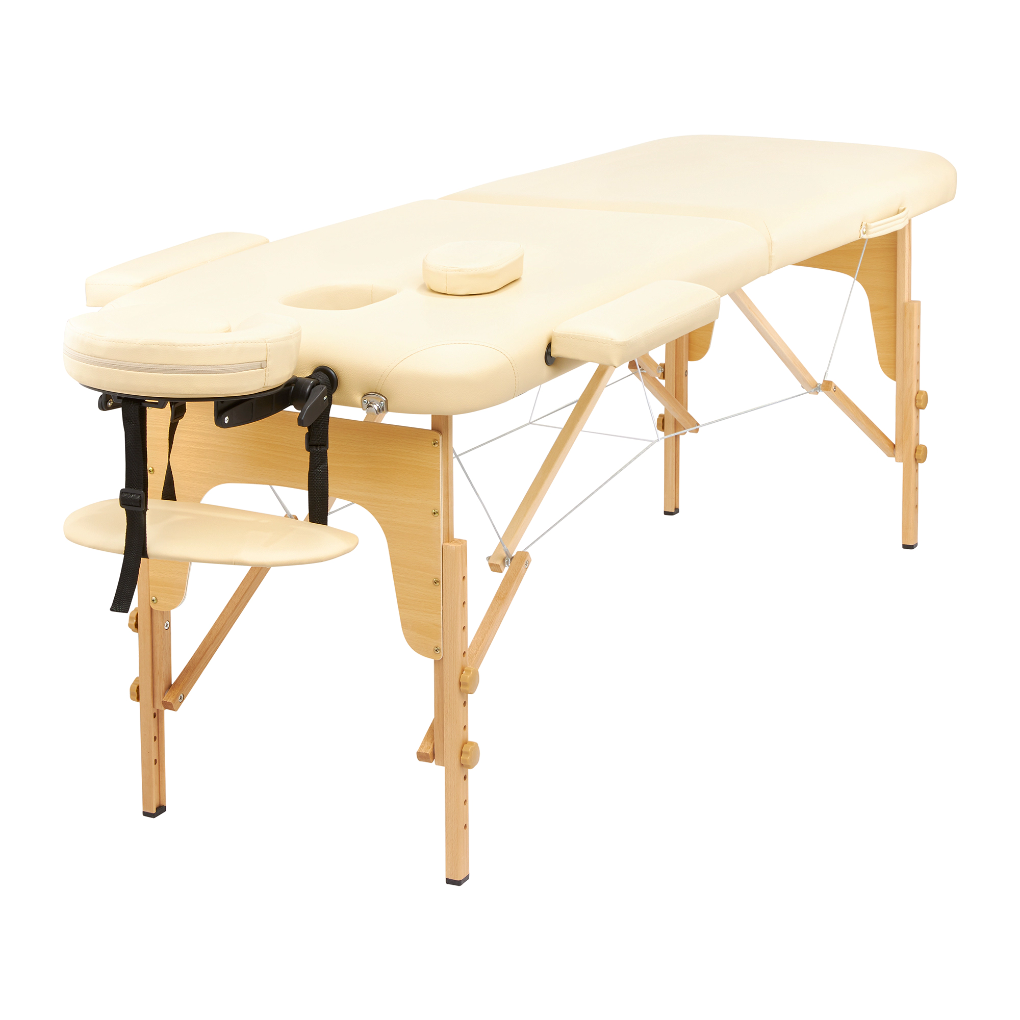 4 fyzio drevený masážny stôl