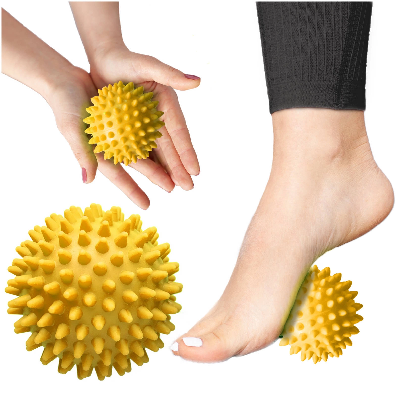 piłeczka jeżyk massage ball yellow