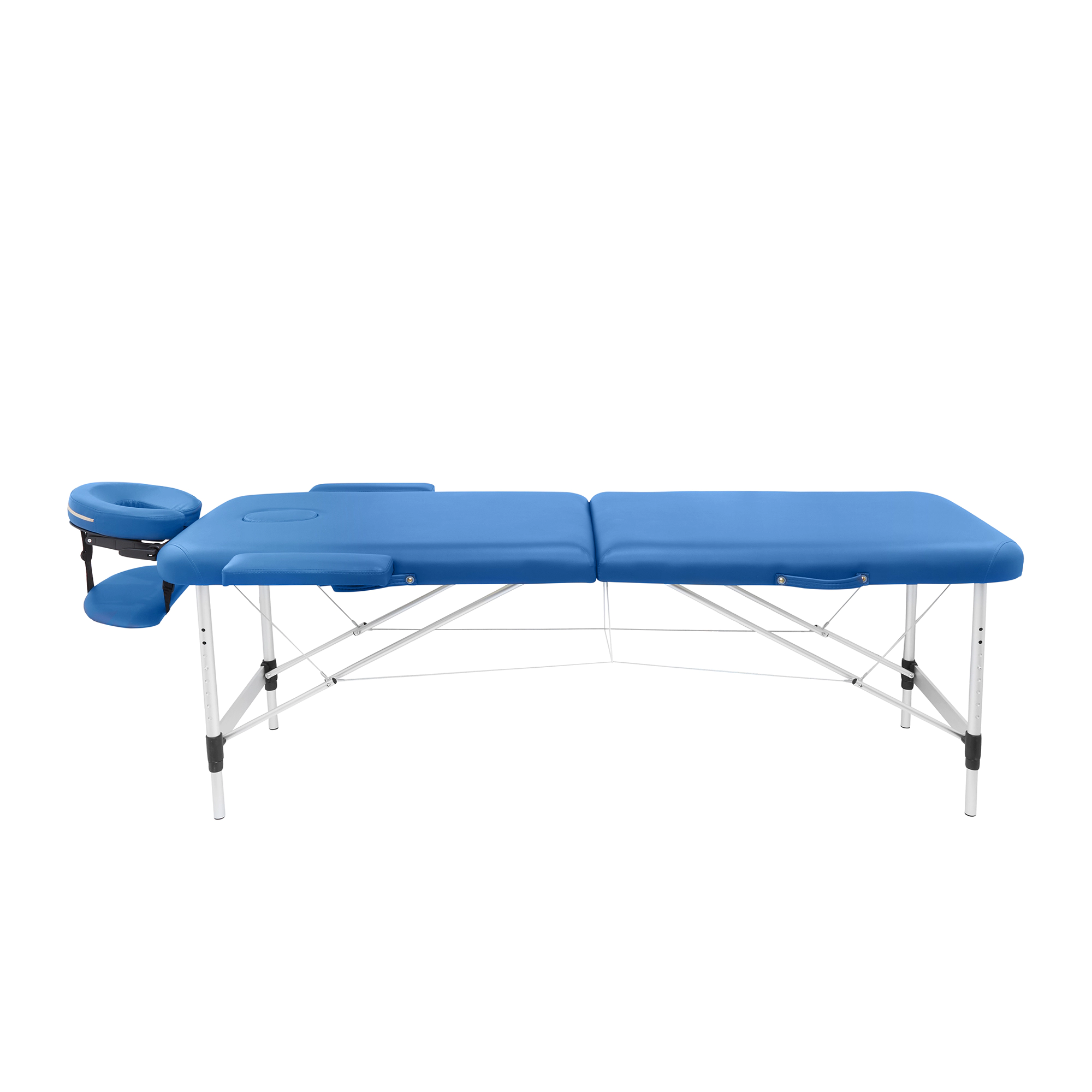 4 fyzio masážny stôl hliníková modrá