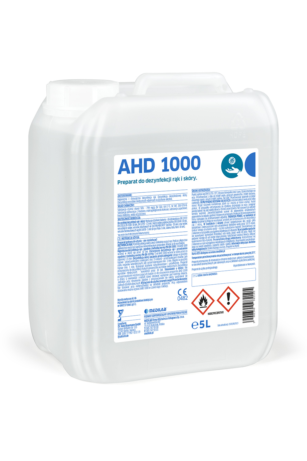 AHD 1000 Płyn Do Dezynfekcji Rąk 5000ml 5L