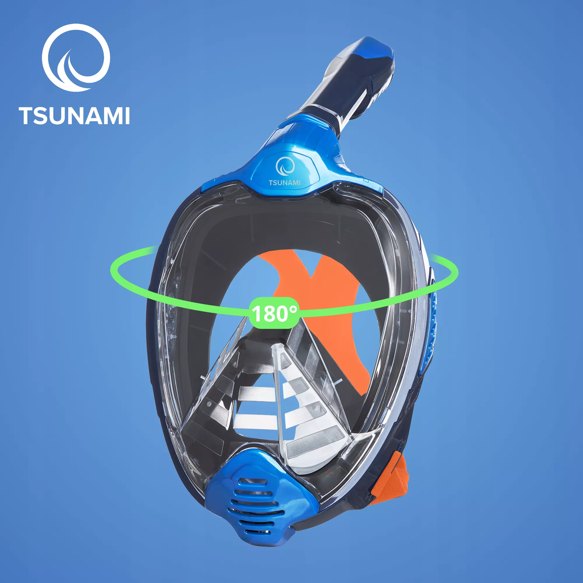 Maska do nurkowania pełnotwarzowa TSUNAMI