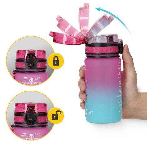 Butelka motywacyjna na wodę 0,5 L różowa