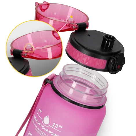 Butelka motywacyjna na wodę 1 L różowa