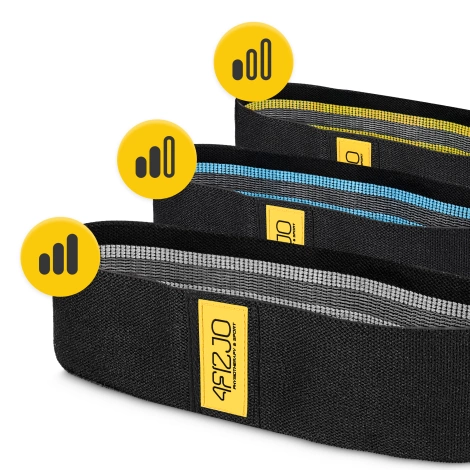 Zestaw 3 gum materiałowych do ćwiczeń HIP BAND