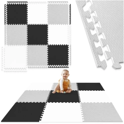 Mata edukacyjna dla dzieci puzzle 180 x 180 cm szara
