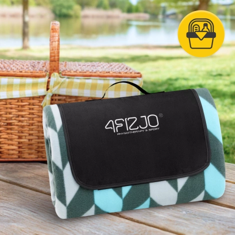 Koc piknikowy plażowy z izolacją 200 x 200 cm jodełka