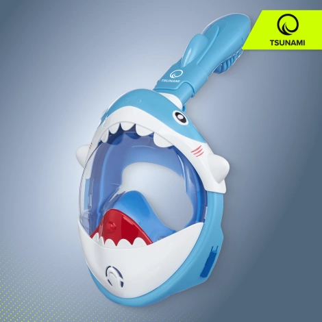 Maska do nurkowania dla dzieci TSUNAMI SHARK niebieska