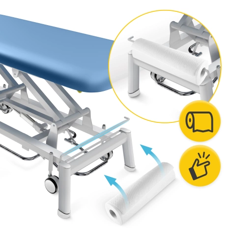 Stół do masażu i rehabilitacji elektryczny PURE+ niebieski