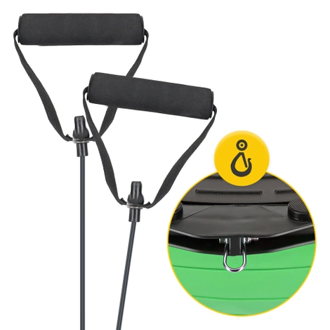 Półpiłka do balansowania równoważna z linkami zielona