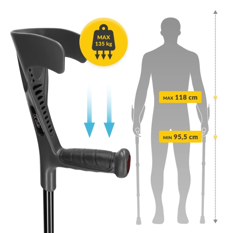 Kule ortopedyczne regulowane MED szare