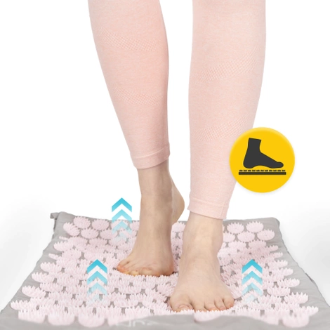 Duża mata do akupresury z poduszką klasyczna XL różowa