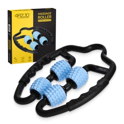 Roller do masażu ciała z wypustkami niebieski