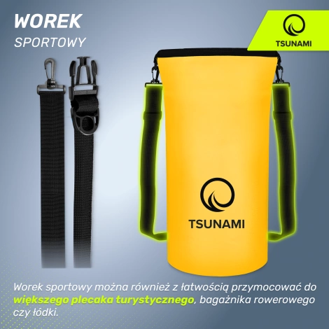 Worek wodoodporny 30 litrówTSUNAMI żółty