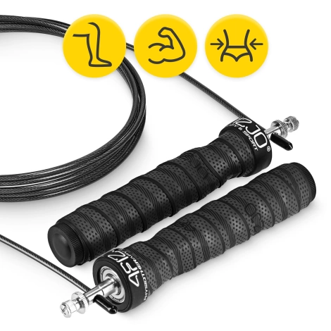 Skakanka bokserska z obciążeniem 3 m czarna