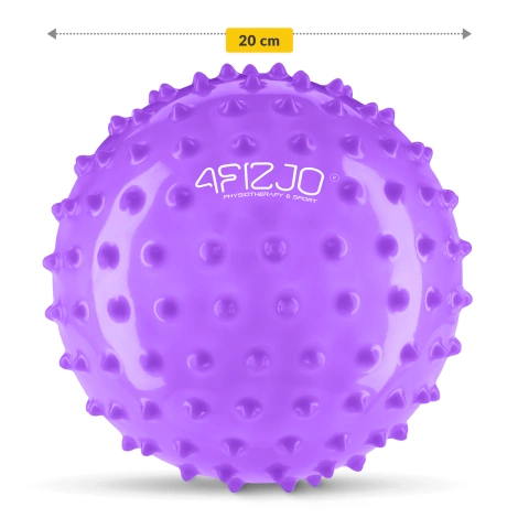 Piłka rehabilitacyjna z kolcami 20 cm fioletowa