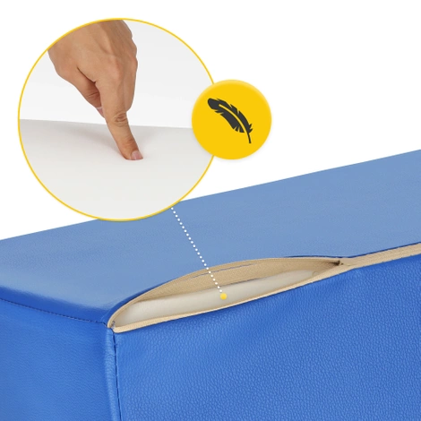 Klin rehabilitacyjny trójkąt do masażu niebieski