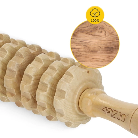 Drewniany wałek do masażu ciała duży