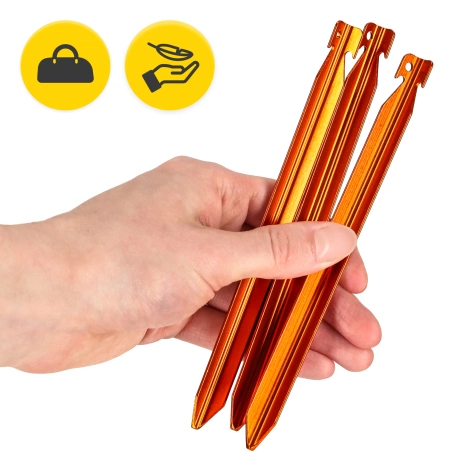 Śledzie aluminiowe do namiotu 18 cm V-kształtne 10 szt.