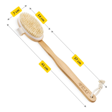 Długa szczotka do masażu ciała i kąpieli 2w1