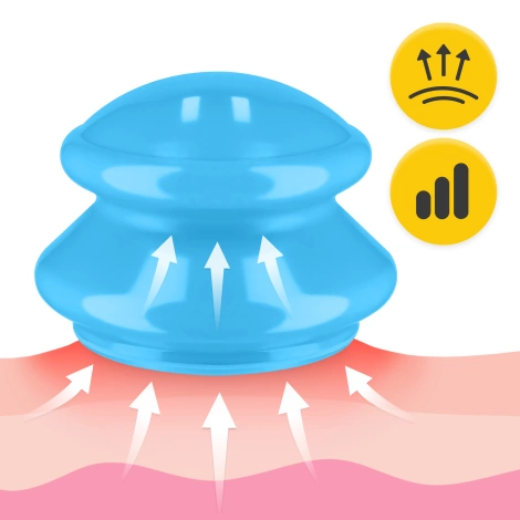 Bańki chińskie gumowe 4 szt. niebieskie