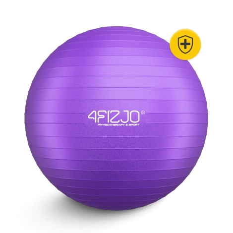 Piłka gimnastyczna dmuchana 55 cm fioletowa