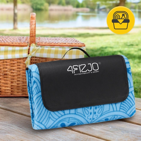 Koc piknikowy plażowy z izolacją 200 x 200 cm muszle