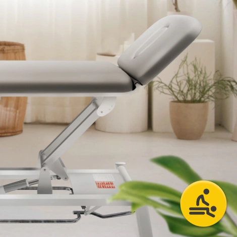 Stół do masażu i rehabilitacji elektryczny PURE szary