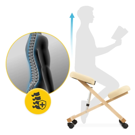 Klękosiad klęcznik do pracy PURE beżowy