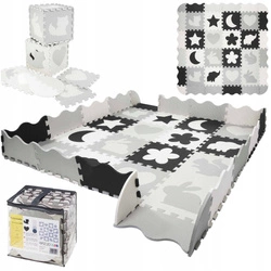 Mata edukacyjna dla dzieci puzzle 150 x 150 cm szara