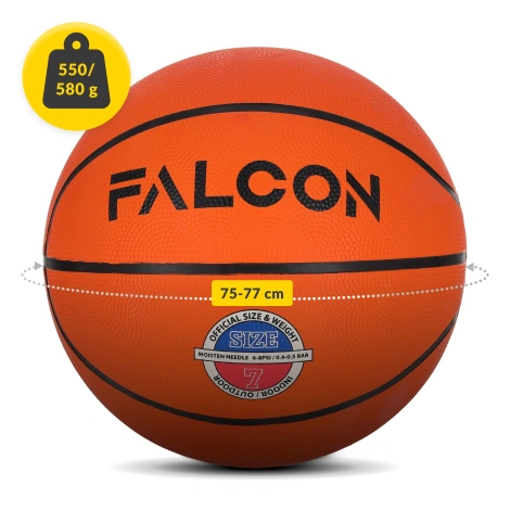 Piłka do koszykówki Falcon rozmiar 7 pomarańczowa