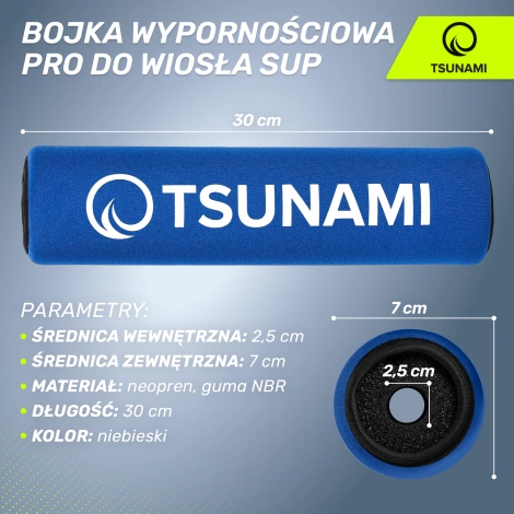 Bojka wypornościowa pływak do wiosła SUP PRO niebieski