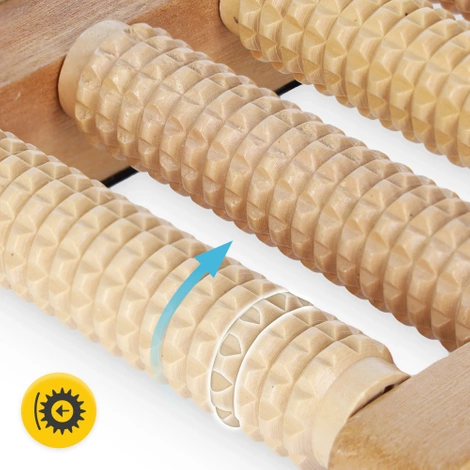 Drewniany wałek do masażu stóp podwójny