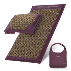 ECO Mata do akupresury z łuskami gryki i kokosem fioletowa