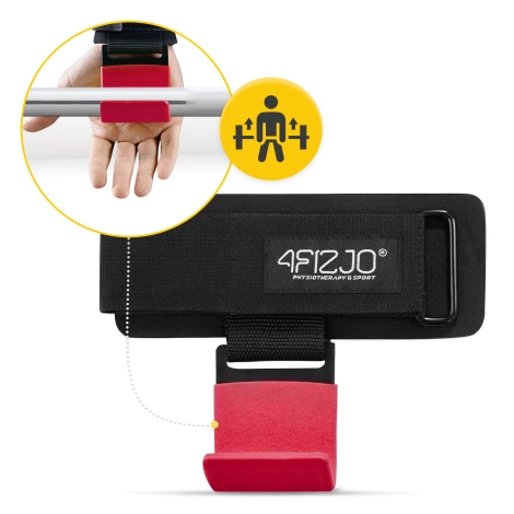 Haki treningowe uchwyty do podciągania czerwone