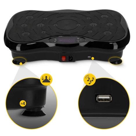 Platforma wibracyjna do ćwiczeń ULTRA+ czarna