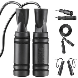 Skakanka z antypoślizgowymi uchwytami BASIC czarna