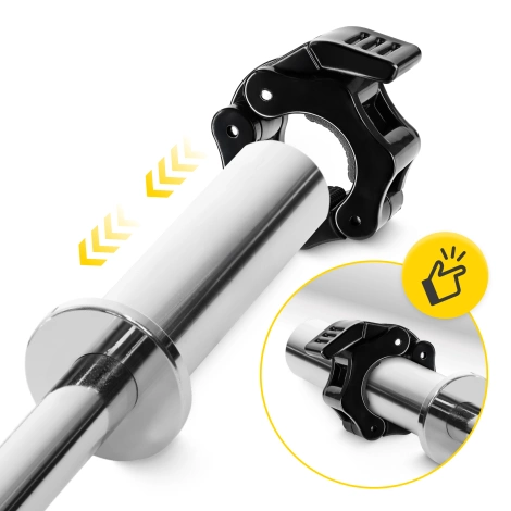 Zaciski szybkozaciskowe QR do gryfu 25 mm 2 szt. - czarne