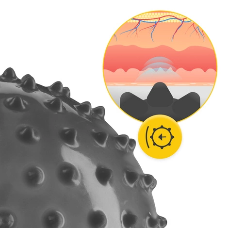 Piłka rehabilitacyjna z kolcami 20 cm szara