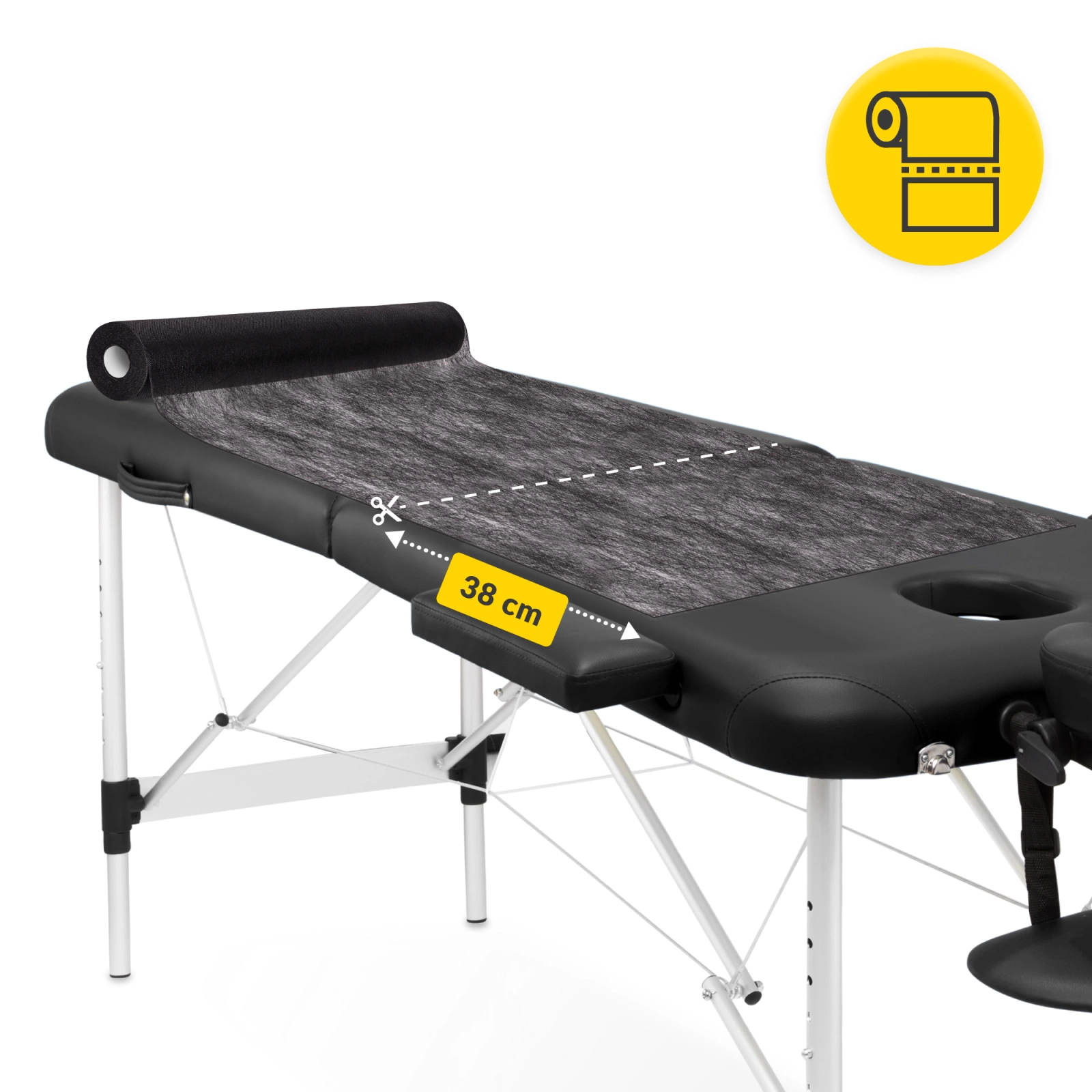 Jednorázová hygienická podložka v roli 60 cm x 50 m černá