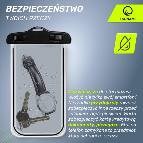 Etui wodoodporne na telefon TSUNAMI