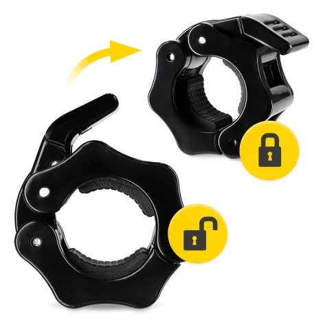 Zaciski szybkozaciskowe QR do gryfu 25 mm 2 szt. - czarne