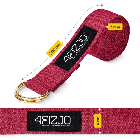 Pasek do jogi czerwony