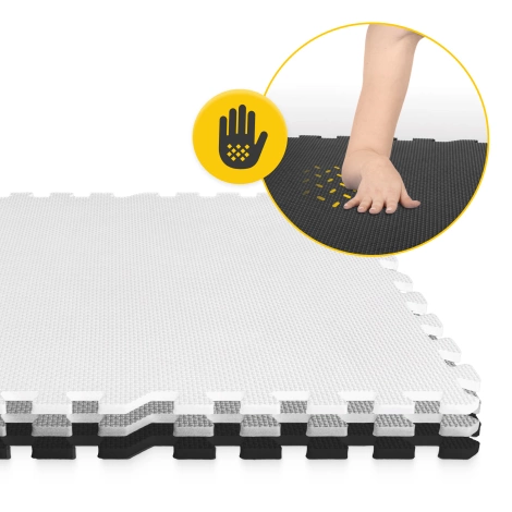 Mata edukacyjna dla dzieci puzzle 180 x 180 cm szara