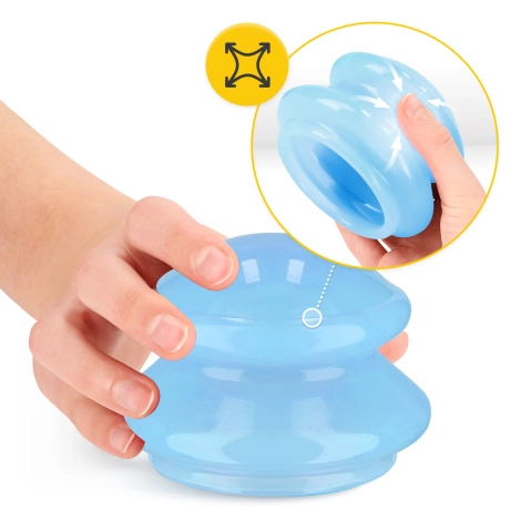 Silikonowe bańki chińskie 4 szt. MED+ niebieskie