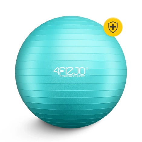 Piłka gimnastyczna dmuchana 75 cm miętowa