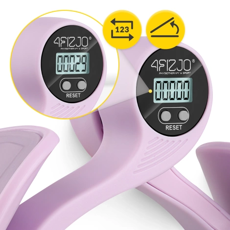 Motylek do ćwiczeń ud i mięśni dna miednicy z licznikiem fioletowy