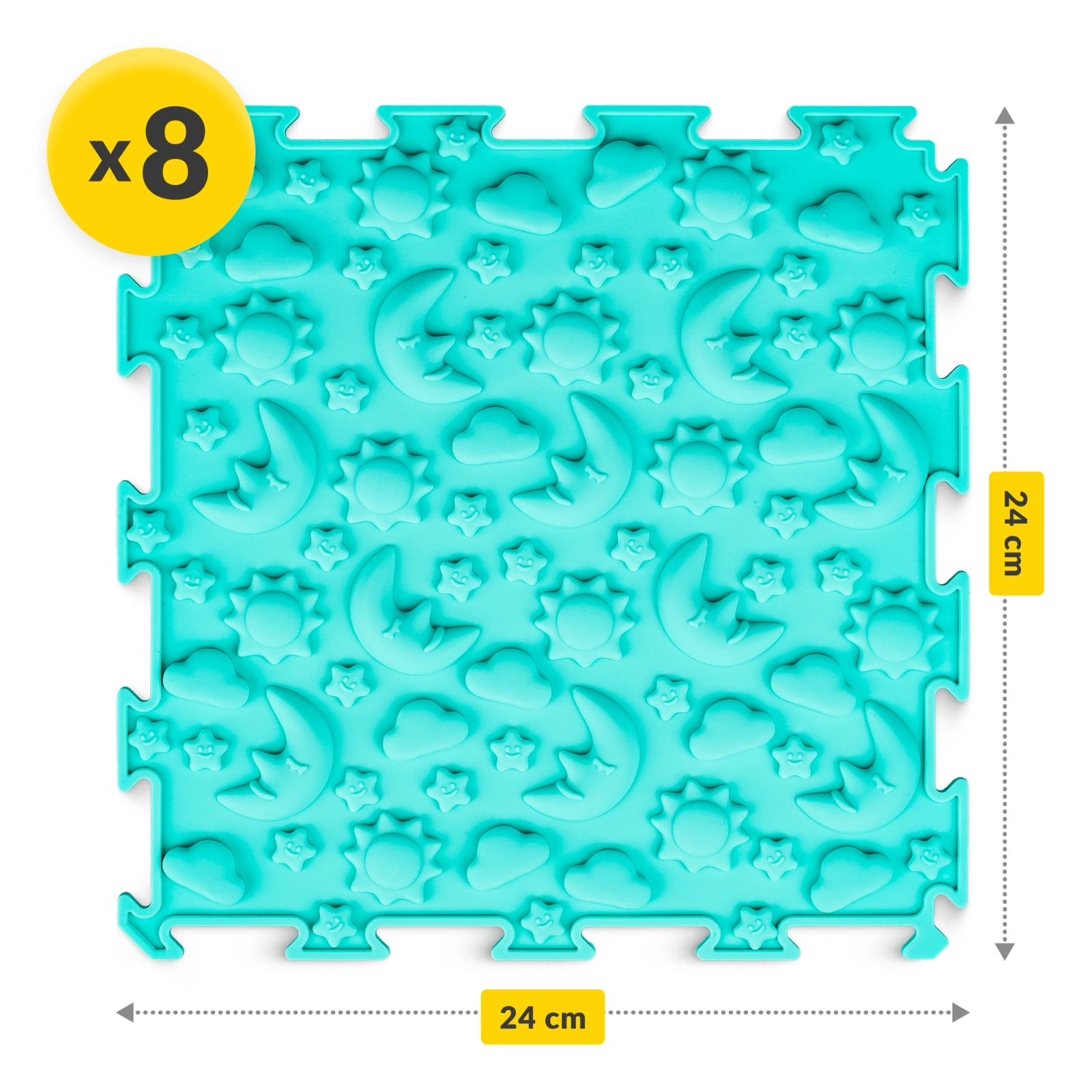 Ortopedyczna mata sensoryczna puzzle dla dzieci 8 szt.