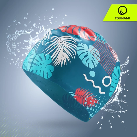 Czepek na basen damski TSUNAMI LEAFS